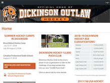 Tablet Screenshot of dickinsonhockey.com